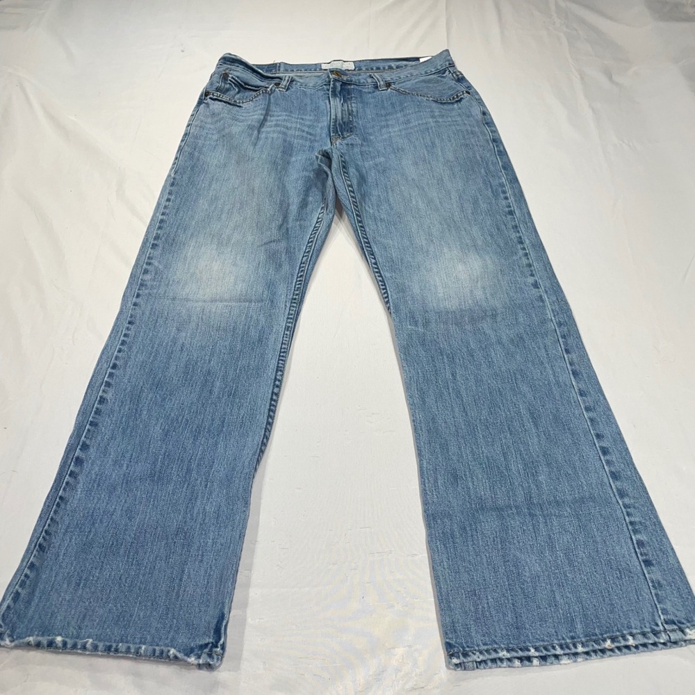 American Eagle Outfitters Mens Low Rise Boot Jeans Light Wash 34x32 Distressed
